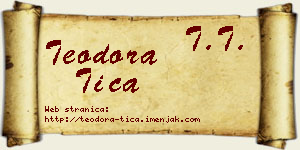 Teodora Tica vizit kartica